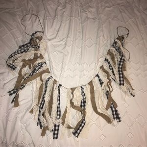 Gingham Buffalo Check Banner Garland